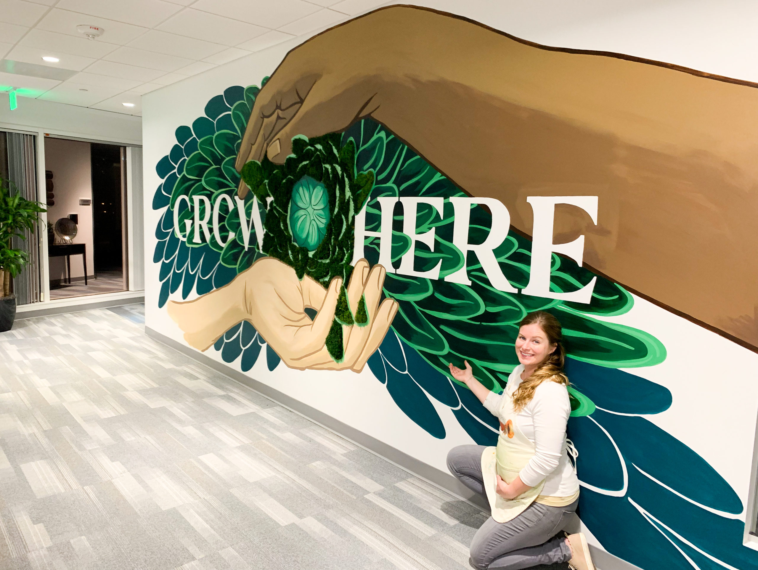 Grow Here Mural by Sarah Page (2022) captured by Tampa Bay Business Journal